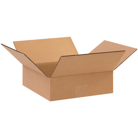 10 x 10 x 3" Flat Corrugated Boxes