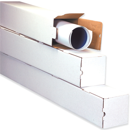 2 x 2 x 25" White Square Mailing Tubes