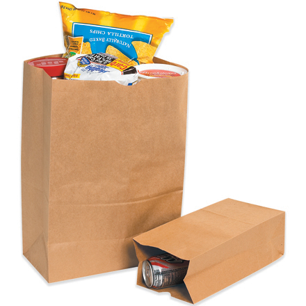 5 x 3 <span class='fraction'>1/4</span> x 9 <span class='fraction'>3/4</span>" Kraft Grocery Bags