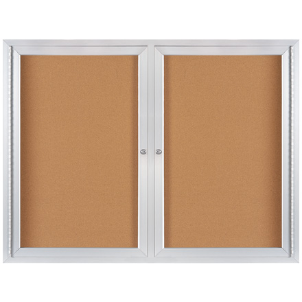 4 x 3' Enclosed Cork Board with Aluminum Frame