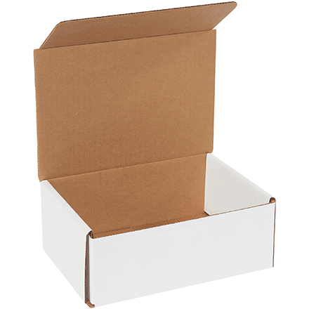 8 x 6 x 3" White Corrugated Mailers